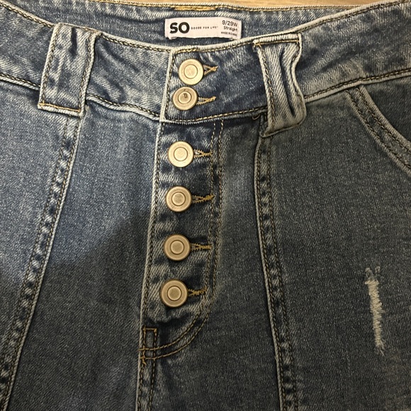 SO Relaxed Fit Distressed Blue Jeans - Picture 4 of 12